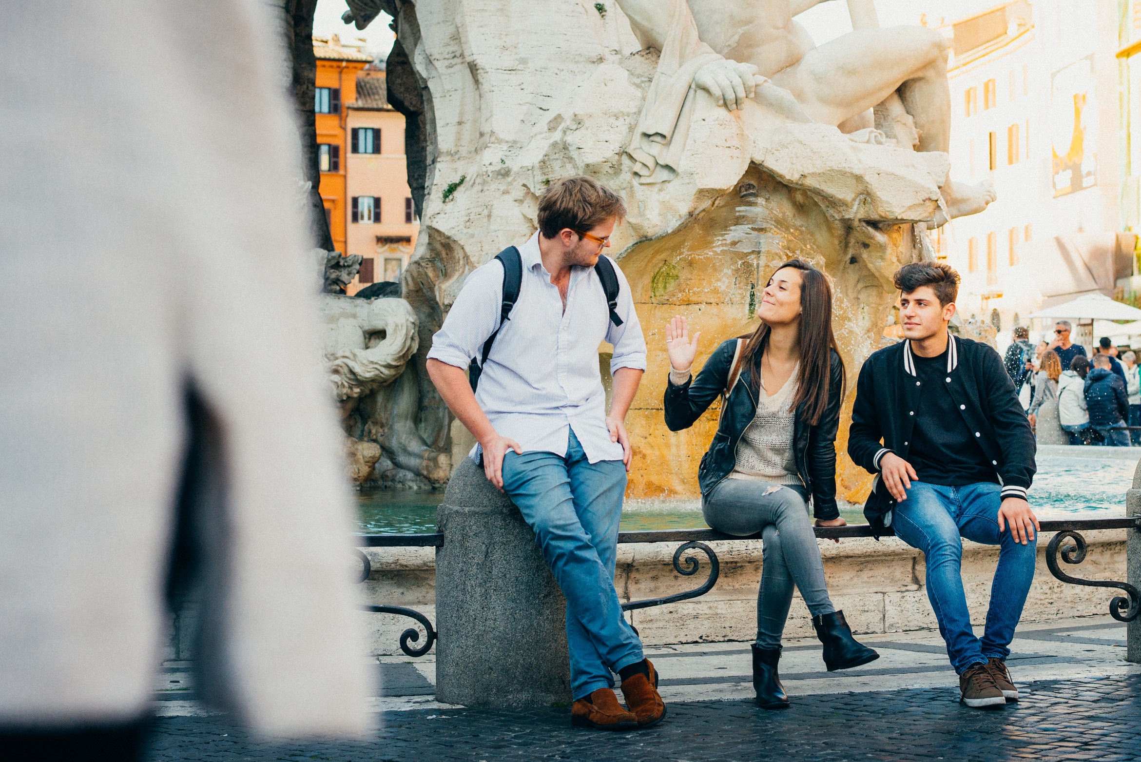 Estudantes em Roma