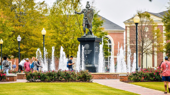 Trojan Statue in Troy University Quad